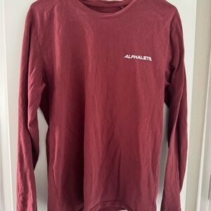Alphalete Men’s Burgundy Long Sleeve Tee
